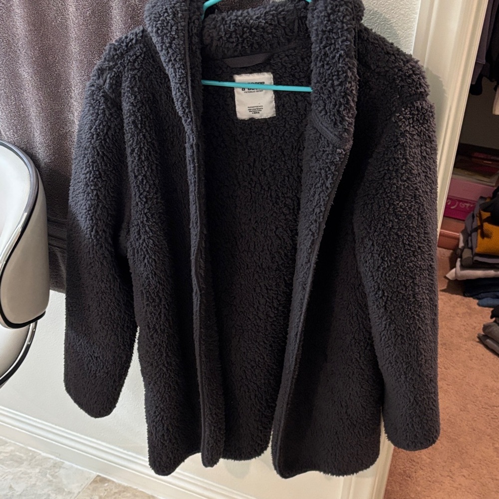 Brand New PINK Victoria's Secret Charcoal Sherpa Jacket